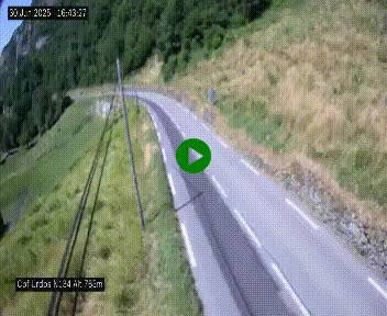 Webcam dans les Pyrénées Atlantique au niveau du col d'Urdos et du fort du Pourtalet sur la N134, en direction du Col et du tunnel du Somport, à 765 mètres d'altitude