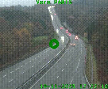 Caméra routière sur l'autoroute A20 à Bessines-sur-Gartempe. Vue orientée vers Paris