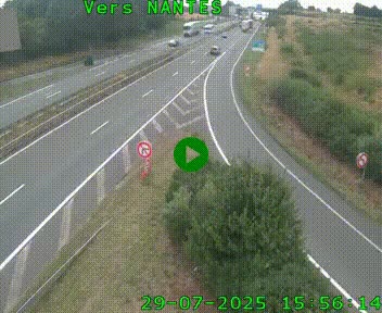 Webcam N147 au nord de Poitiers et à la jonction avec la A10