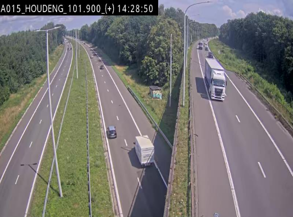Webcam autoroute Belgique - Houdeng-Goegnies - Jonction E19/E42 direction Tournai/Mons - BK 101.85