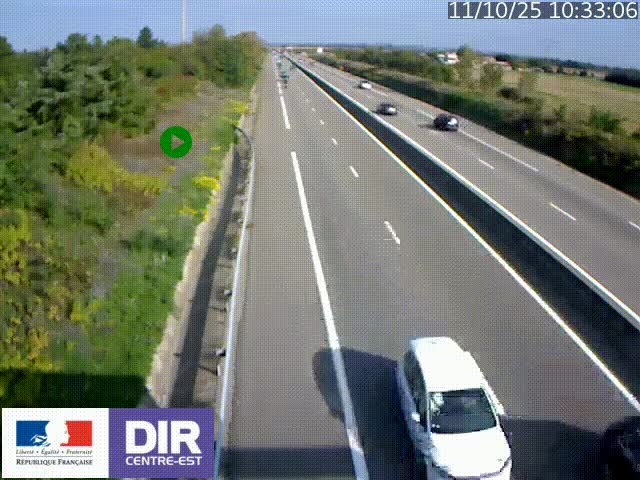 Webcam sur le contournement de Valence, sur la Nationale 7, à la jonction avec la N532, caméra orientée vers Grenoble