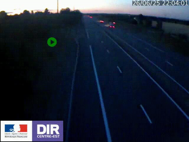 Webcam sur le contournement de Valence, sur la Nationale 7, à la jonction avec la N532, caméra orientée vers Grenoble