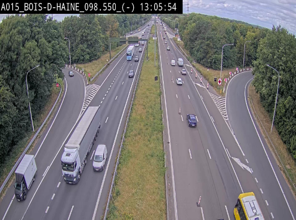 Webcam autoroute Belgique - Bois d'Haine - E42 - BK 98.6