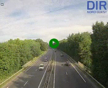 Webcam sur le périphérique de Caen (N814) à l'est de la ville, à Mondeville hauteur de la sortie 2, Presqu'île-Rives de l'Orne, au bout de l'autoroute A13