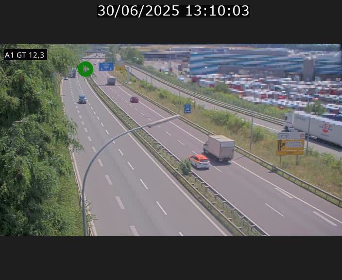 Traffic live webcam Luxembourg Senningerberg - A1 direction Allemagne - BK 12.3