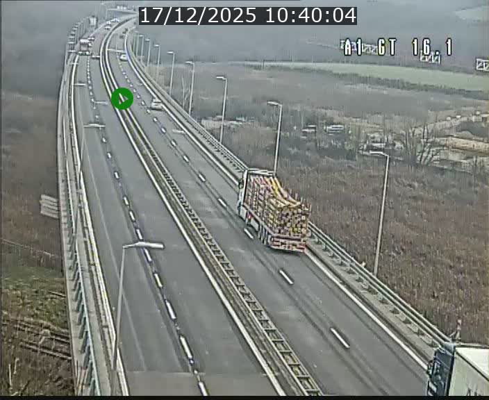Traffic live webcam Luxembourg Niederanven - A1 direction Allemagne - BK 16.1