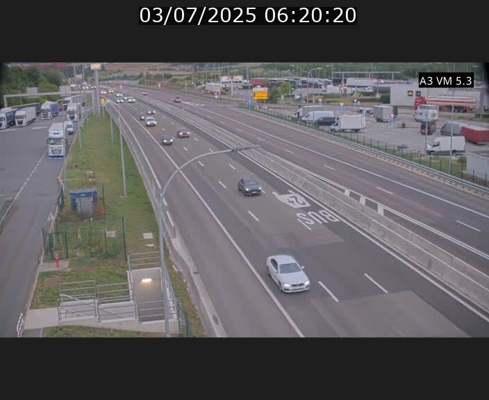 Traffic live webcam Luxembourg Aire de Berchem - A3 - BK 5 - direction France