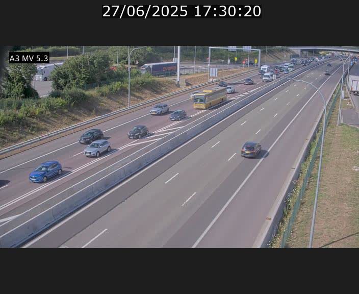 Webcam à l'Aire de Berchem au Luxembourg sur l'A3. Vue orientée vers la France