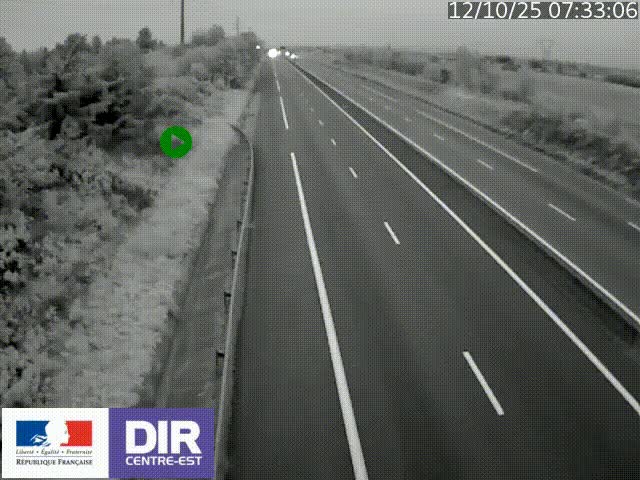Webcam sur le contournement de Valence, sur la Nationale 7, à la jonction avec la N532, caméra orientée vers Grenoble