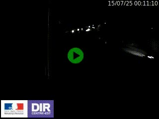 Caméra autoroute sur A6 - Valvert, près de Lyon, en direction de Paris, à hauteur de la sortie 36 Porte du Valvert