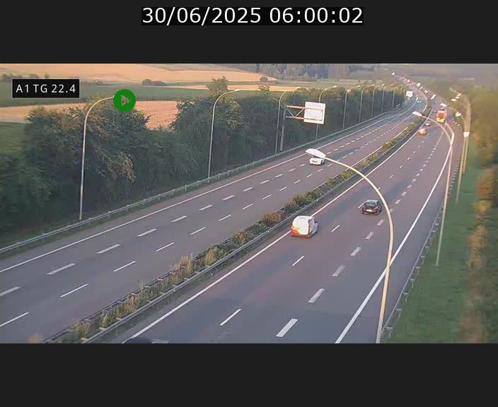 Traffic live webcam Luxembourg Flaxweiler - A1 direction Luxembourg - BK 22.4