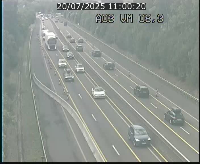 Traffic live webcam Luxembourg Bettembourg - A3 - BK 8.3 - direction France
