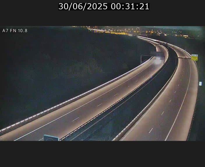 Caméra trafic Luxembourg - A7, Tunnel Gousselerbierg, sortie sud, direction rond-point Lorentzweiler (BK 10.8)