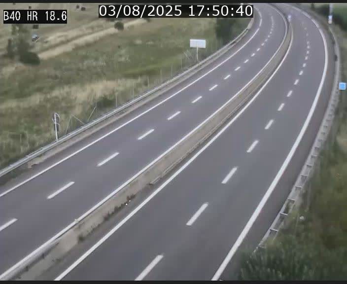 Webcam sur la route de liaison entre Micheville et Esch-Belval à la frontière entre le Luxembourg et la France. Vue orientée vers la Lorraine.