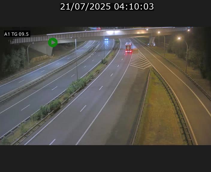 Traffic live webcam Luxembourg Jonction Grünewald - A1 direction Luxembourg-ville - BK 9.5