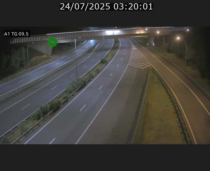 Traffic live webcam Luxembourg Jonction Grünewald - A1 direction Luxembourg-ville - BK 9.5