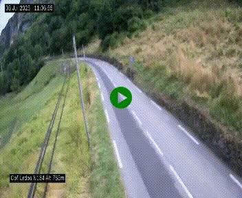 Webcam dans les Pyrénées Atlantique au niveau du col d'Urdos et du fort du Pourtalet sur la N134, en direction du Col et du tunnel du Somport, à 765 mètres d'altitude