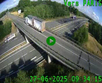 Clone of Caméra routière sur l'autoroute A20 au nord de Limoges, à la jonction avec la N520. Vue orientée vers Paris