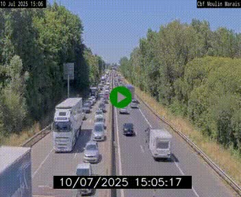 Webcam sur le périphérique de Nantes (N844) entre la Porte de Saint-Luce et la Porte d'Anjou, à l'est de la ville