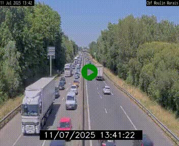 Webcam sur le périphérique de Nantes (N844) entre la Porte de Saint-Luce et la Porte d'Anjou, à l'est de la ville