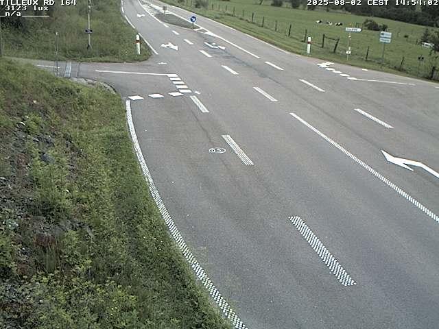 Webcam sur la RD164 à Tilleux. Vue orientée vers Neufchâteau