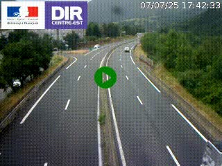 Caméra sur la Nationale 90 (N90) à La Léchère, en direction et à proximité d'Albertville