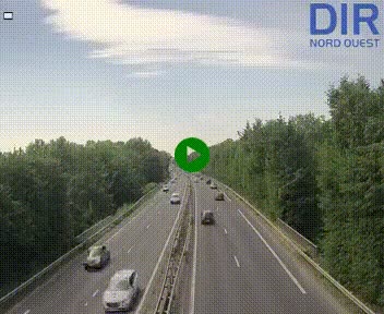 Webcam sur le périphérique de Caen (N814) à l'est de la ville, à Mondeville hauteur de la sortie 2, Presqu'île-Rives de l'Orne, au bout de l'autoroute A13