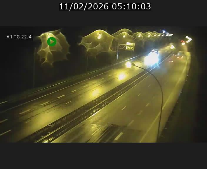 Traffic live webcam Luxembourg Flaxweiler - A1 direction Luxembourg - BK 22.4