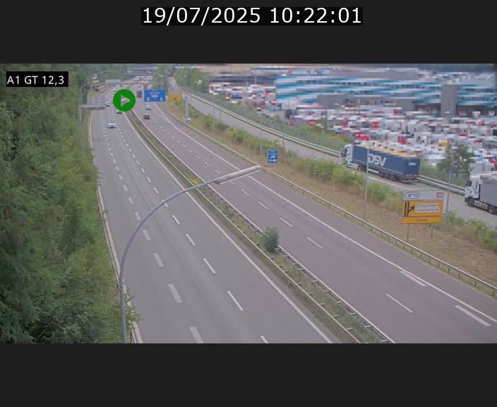 Traffic live webcam Luxembourg Senningerberg - A1 direction Allemagne - BK 12.3
