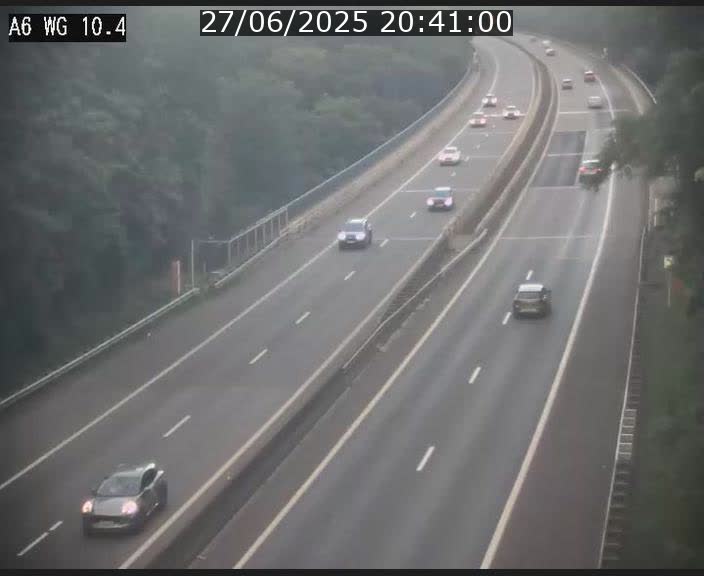 Traffic live webcam Luxembourg Mamer - A6 - BK 10.4 - direction Luxembourg/France/Allemagne