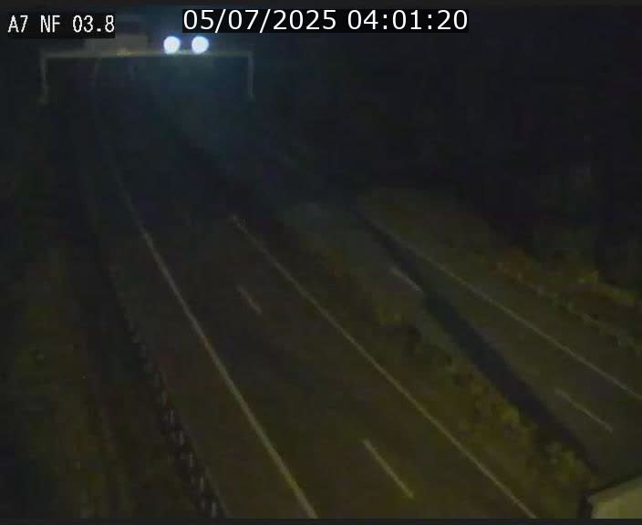 Webcam autoroute A7 au Luxembourg à la sortie du Tunnel Stafelter vers le Nord