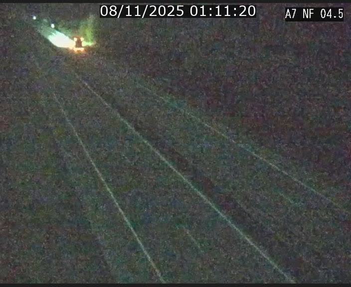 Caméra autoroute Luxembourg A7 - Passage à gibier Rëngelbour - direction Tunnel Grouft