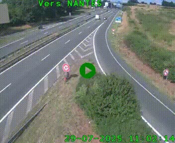 Webcam N147 au nord de Poitiers et à la jonction avec la A10