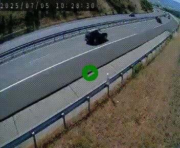 Caméra autoroutière France - A75, Engayresque, entre Millau et Séverac-le-Chateau, en direction de Montpellier