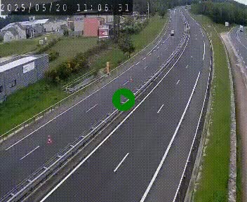 Caméra autoroute A75 à hauteur du col du rocher blanc en direction de Montpellier