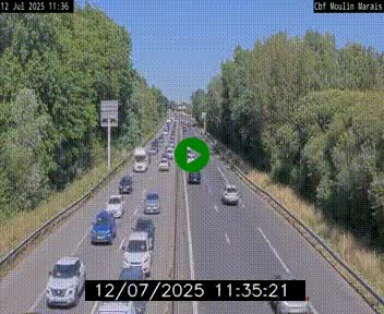 Webcam sur le périphérique de Nantes (N844) entre la Porte de Saint-Luce et la Porte d'Anjou, à l'est de la ville