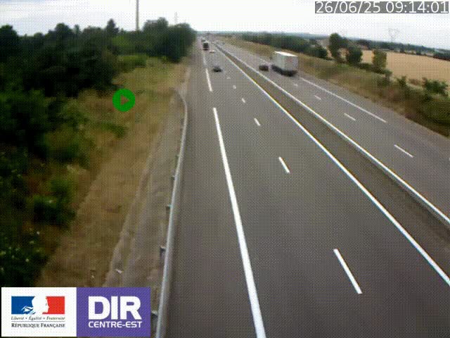 Webcam sur le contournement de Valence, sur la Nationale 7, à la jonction avec la N532, caméra orientée vers Grenoble
