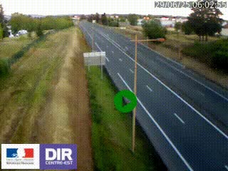 Webcam à Mably, à proximité de Roanne en direction de Moulins sur la N7