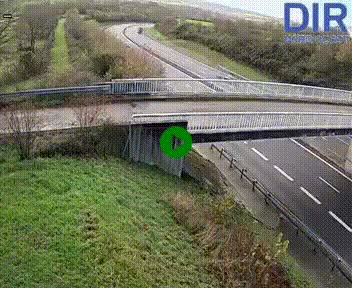 Webcam sur A84 à hauteur de Pont-Farcy, au niveau du pont autoroutier sur la Vire, au sud de Saint-Lô