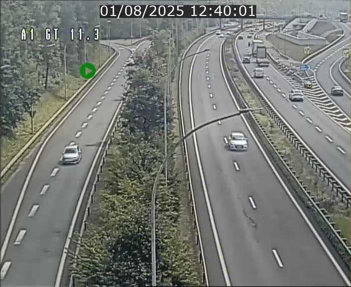 Traffic live webcam Luxembourg Senningerberg - A1 direction Allemagne - BK 11.3