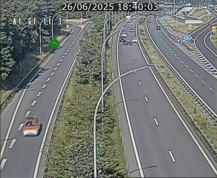Traffic live webcam Luxembourg Senningerberg - A1 direction Allemagne - BK 11.3