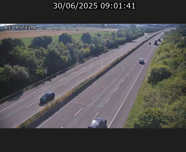 Webcam trafic sur A13 à hauteur de Mondorf-les-Bains en direction d'Altwies