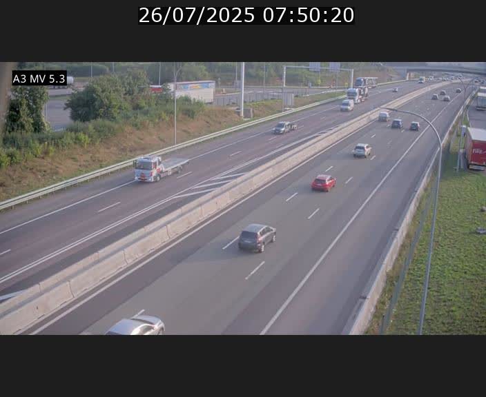 Webcam à l'Aire de Berchem au Luxembourg sur l'A3. Vue orientée vers la France
