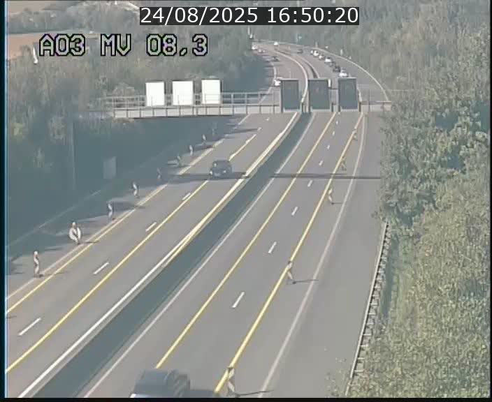 Webcam Autoroute après la Croix de Bettembourg en direction de Luxembourg sur l'A3