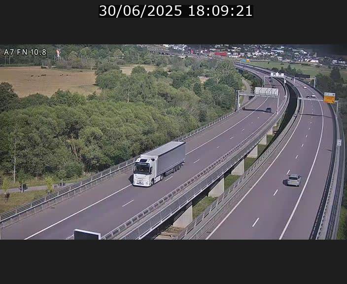 Caméra trafic Luxembourg - A7, Tunnel Gousselerbierg, sortie sud, direction rond-point Lorentzweiler (BK 10.8)