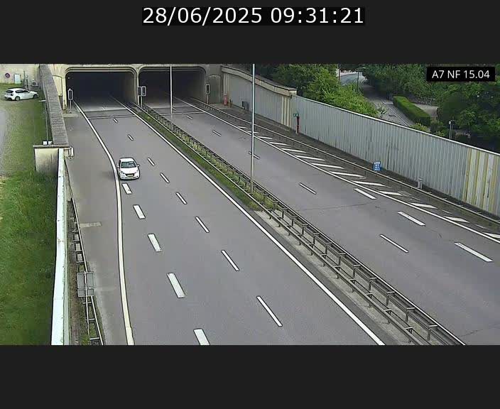 Caméra trafic Luxembourg - A7, Tunnel Mersch, entrée sud, direction Ettelbruck