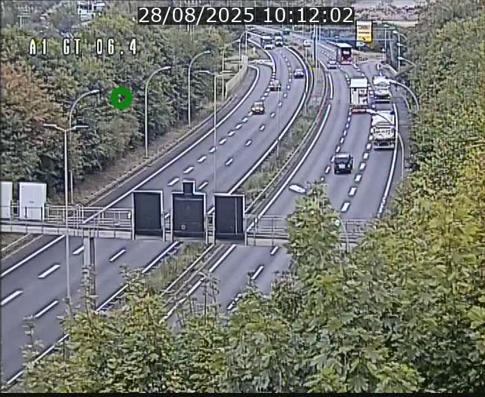 Traffic live webcam Luxembourg Hamm - A1 direction Sandweiler - BK 6.4