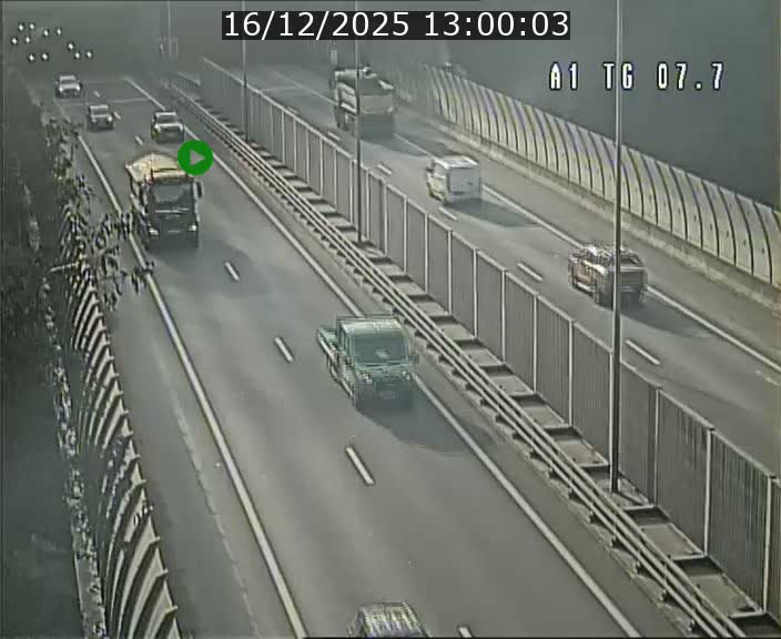 Traffic live webcam Luxembourg Kirchberg - A1 direction Luxembourg-ville - BK 7.7