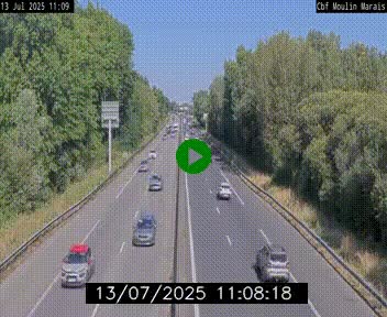 Webcam sur le périphérique de Nantes (N844) entre la Porte de Saint-Luce et la Porte d'Anjou, à l'est de la ville