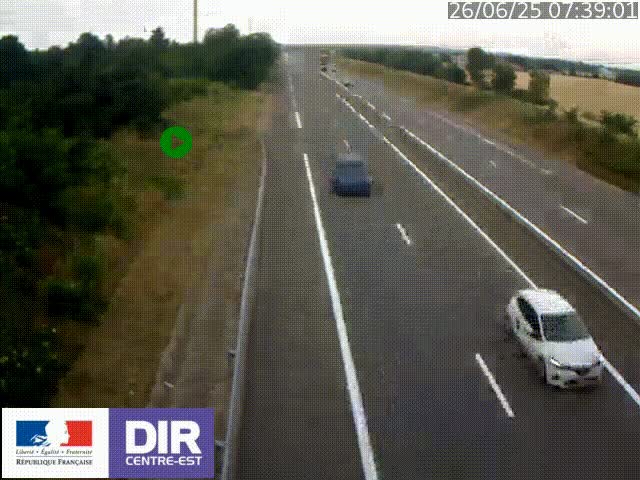 Webcam sur le contournement de Valence, sur la Nationale 7, à la jonction avec la N532, caméra orientée vers Grenoble